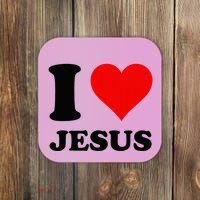 Heart I Love Jesus Coaster thumb 0