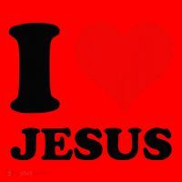 Heart I Love Jesus Santa Hat thumb 1