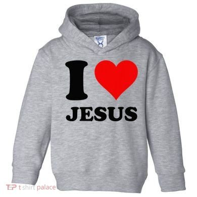 Heart I Love Jesus Toddler Hoodie