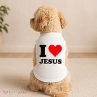 Heart I Love Jesus Doggie Tank thumb 2