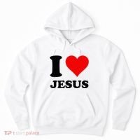 Heart I Love Jesus Hoodie thumb 0