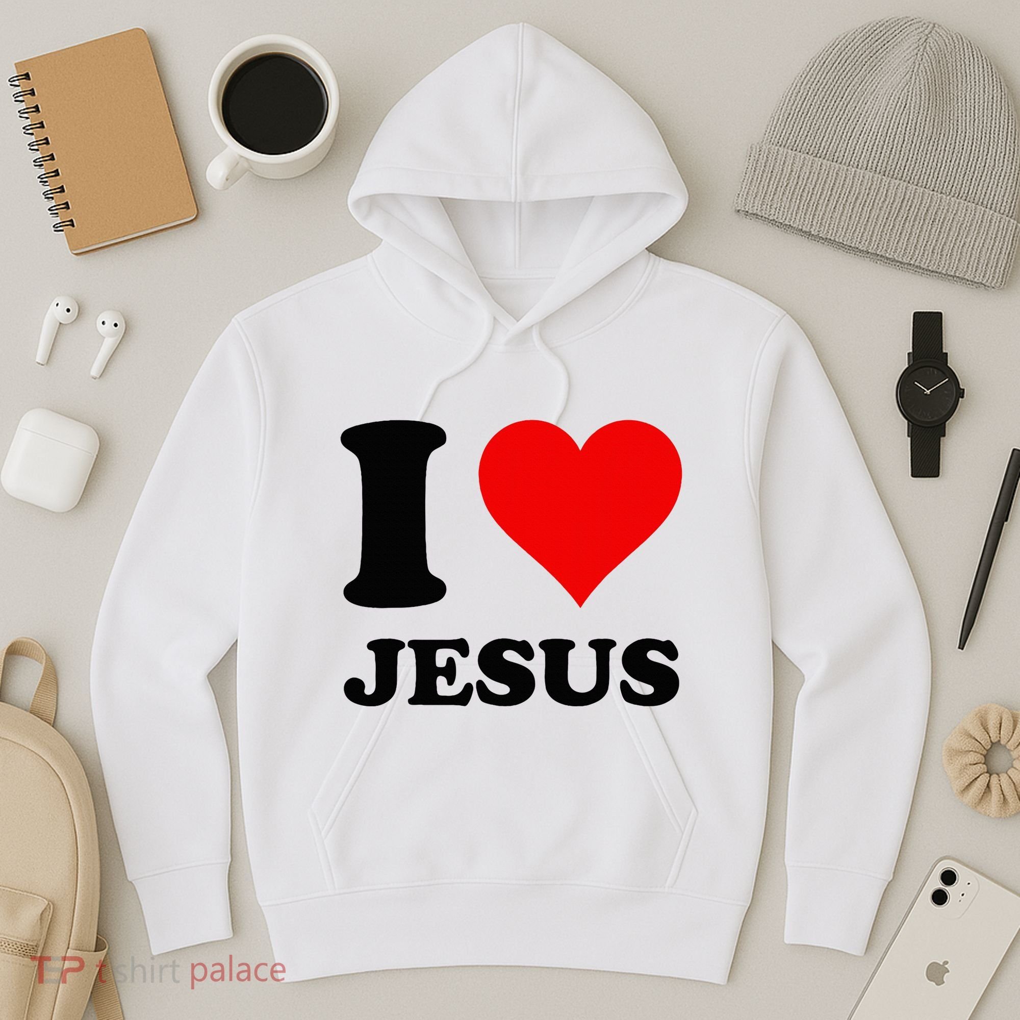 Heart I Love Jesus Hoodie