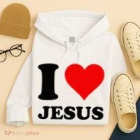 Heart I Love Jesus Hoodie thumb 4