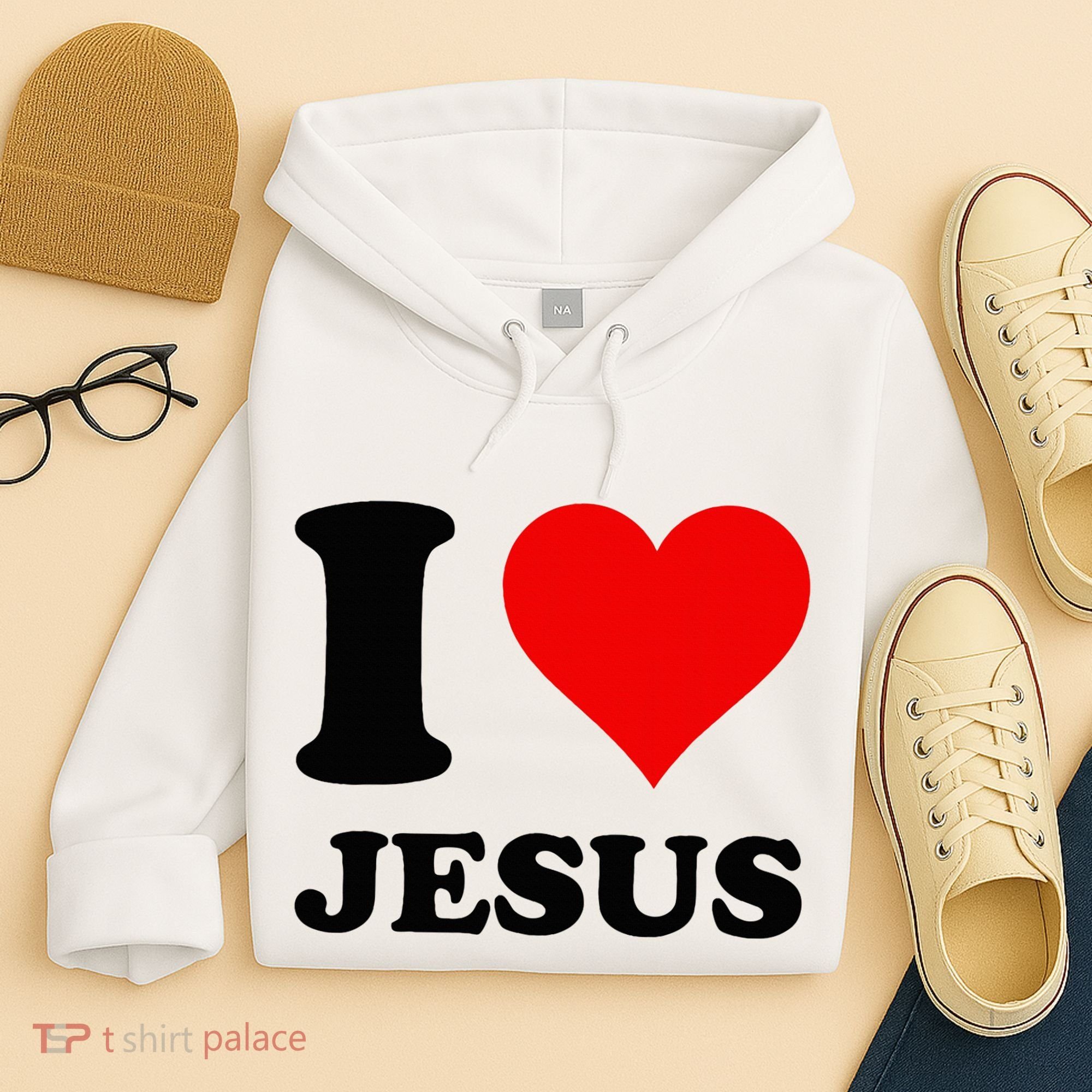 Heart I Love Jesus Hoodie