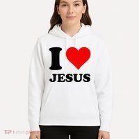 Heart I Love Jesus Hoodie thumb 5