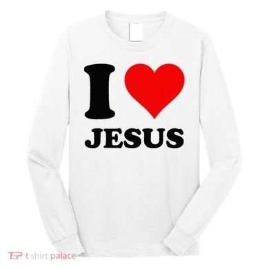 Heart I Love Jesus Long Sleeve Shirt
