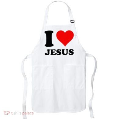 Heart I Love Jesus Apron