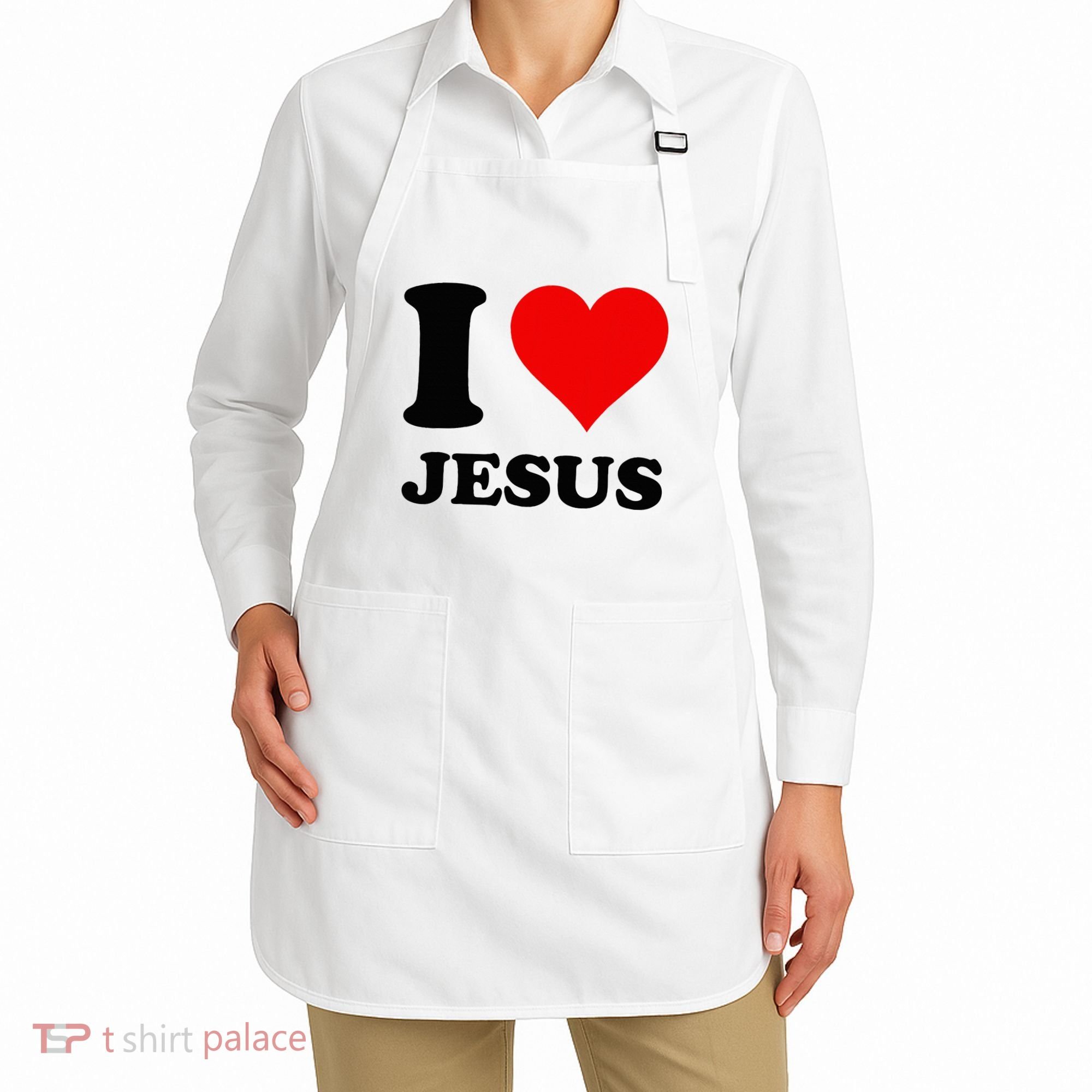 Heart I Love Jesus Apron