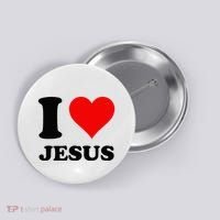 Heart I Love Jesus Button thumb 0