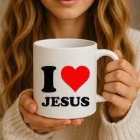 Heart I Love Jesus Coffee Mug thumb 3