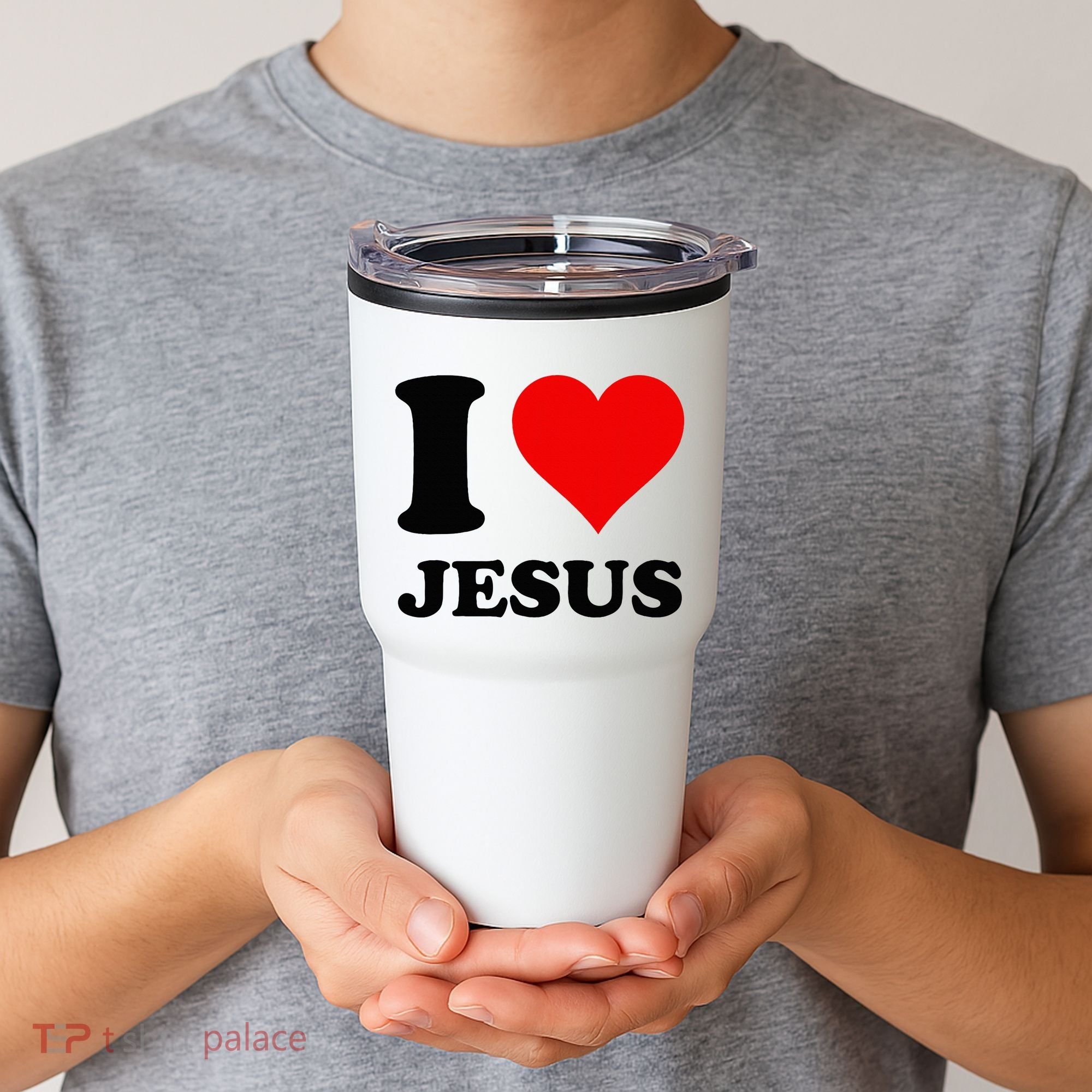 Heart I Love Jesus Tumbler