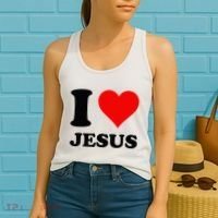 Heart I Love Jesus Women's Tank Top thumb 2