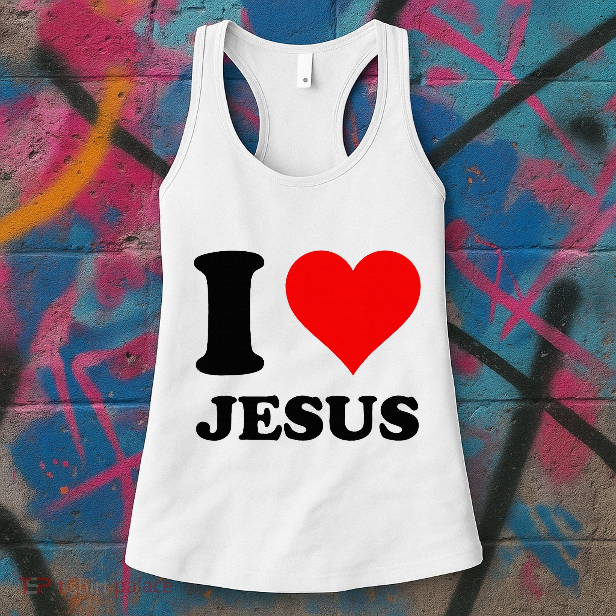 Heart I Love Jesus Women's Tank Top