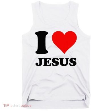 Heart I Love Jesus Tank Top