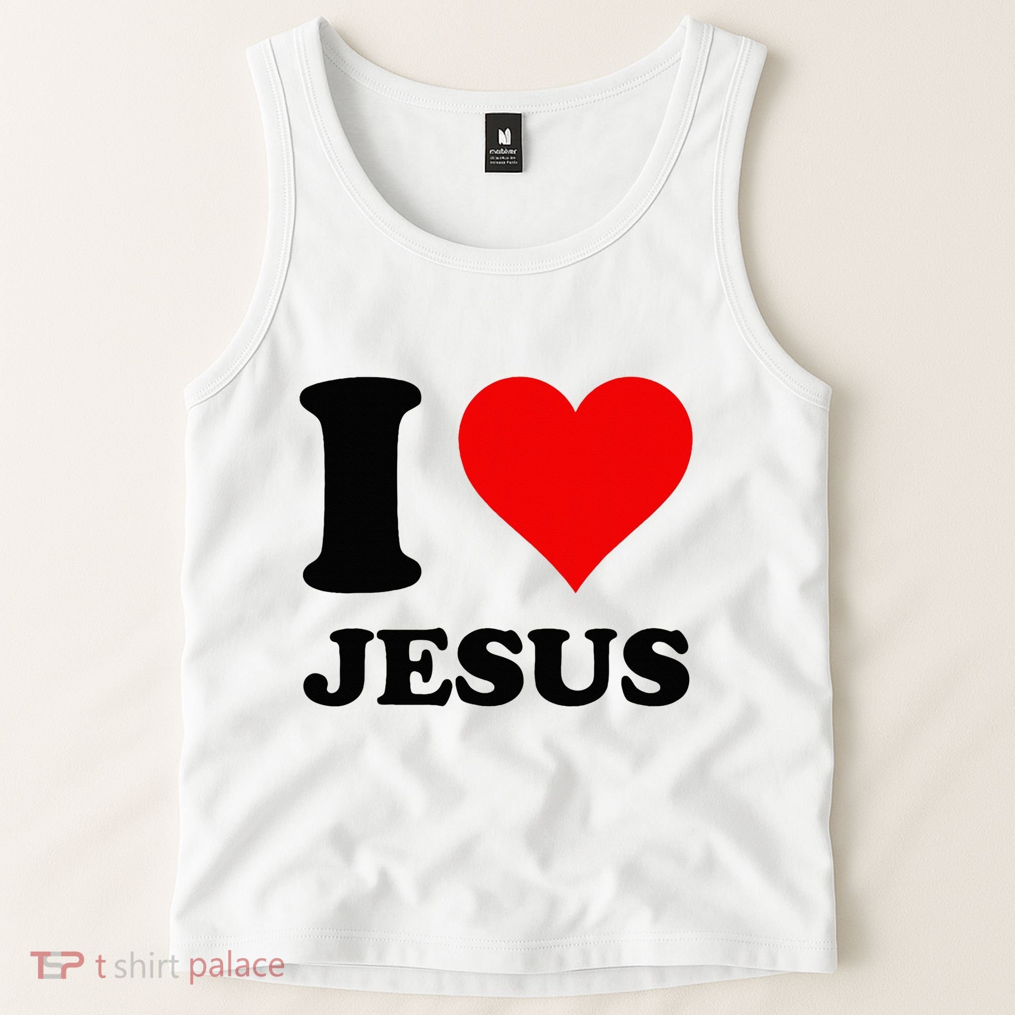 Heart I Love Jesus Tank Top
