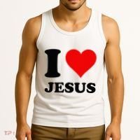 Heart I Love Jesus Tank Top thumb 3