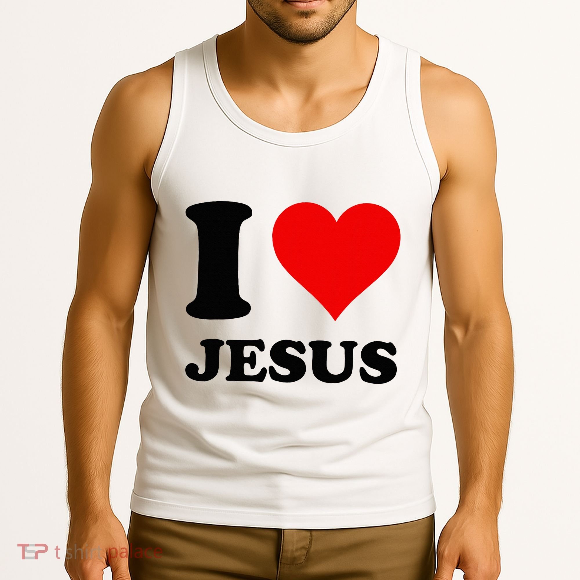 Heart I Love Jesus Tank Top