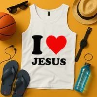 Heart I Love Jesus Tank Top thumb 4