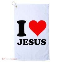 Heart I Love Jesus Golf Towel thumb 0