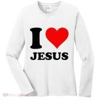 Heart I Love Jesus Women's Long Sleeve Shirt thumb 0
