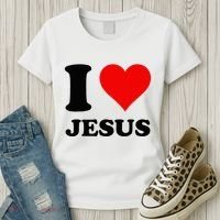Heart I Love Jesus Women's T-Shirt thumb 3