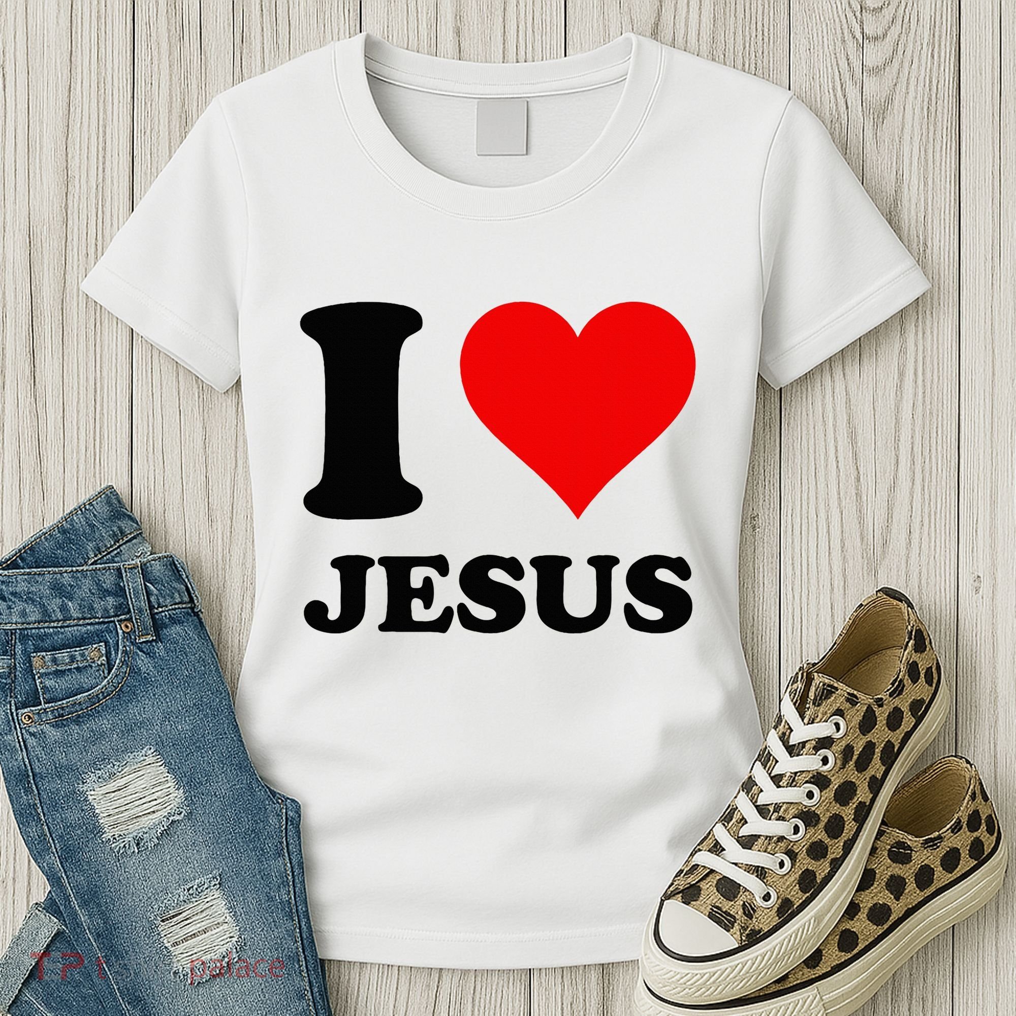 Heart I Love Jesus Women's T-Shirt