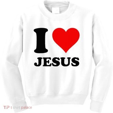 Heart I Love Jesus Kids Sweatshirt