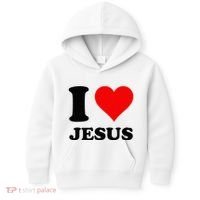 Heart I Love Jesus Kids Hoodie thumb 0