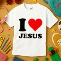 Heart I Love Jesus Kids T-Shirt thumb 3