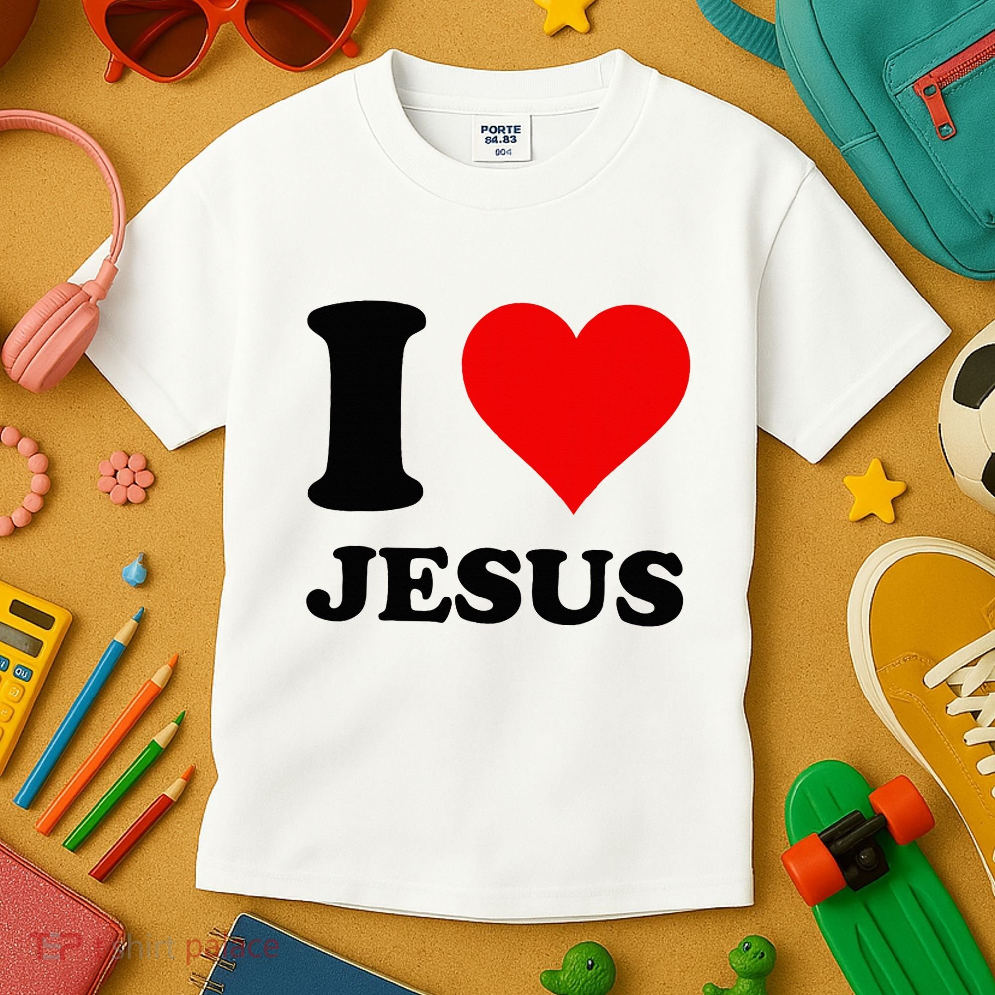 Heart I Love Jesus Kids T-Shirt