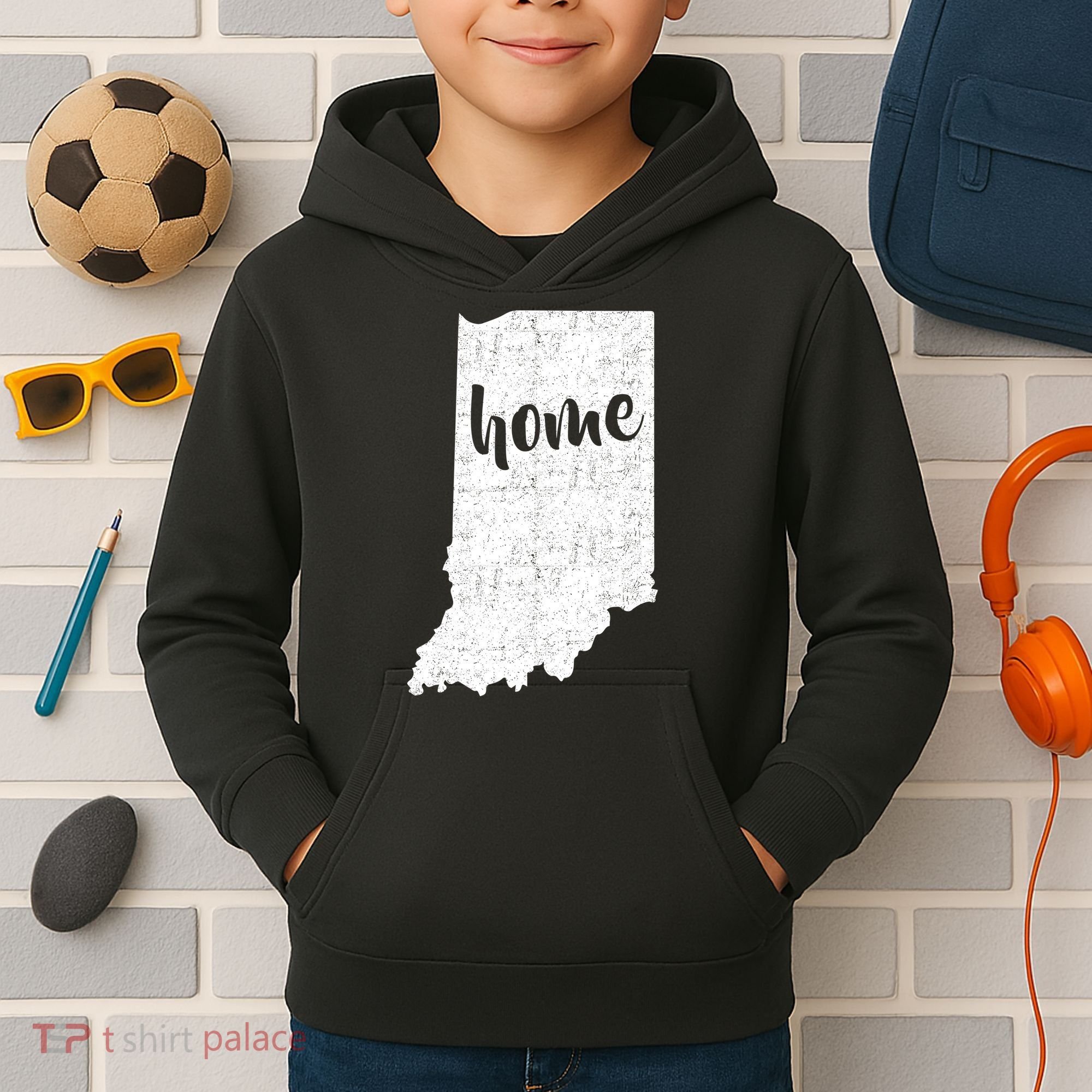 Indiana Home State Kids Hoodie
