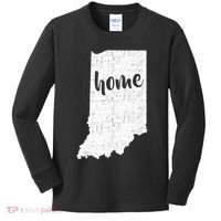 Indiana Home State Kids Long Sleeve Shirt thumb 0