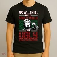 Hillary Now This Is Truly An Ugly Christmas Sweater T-Shirt thumb 3
