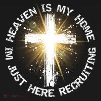 Heaven Is My Home Im Just Here Recruiting Funny Christian Great Gift Ornament thumb 1