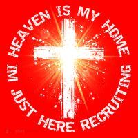 Heaven Is My Home Im Just Here Recruiting Funny Christian Great Gift Santa Hat thumb 1