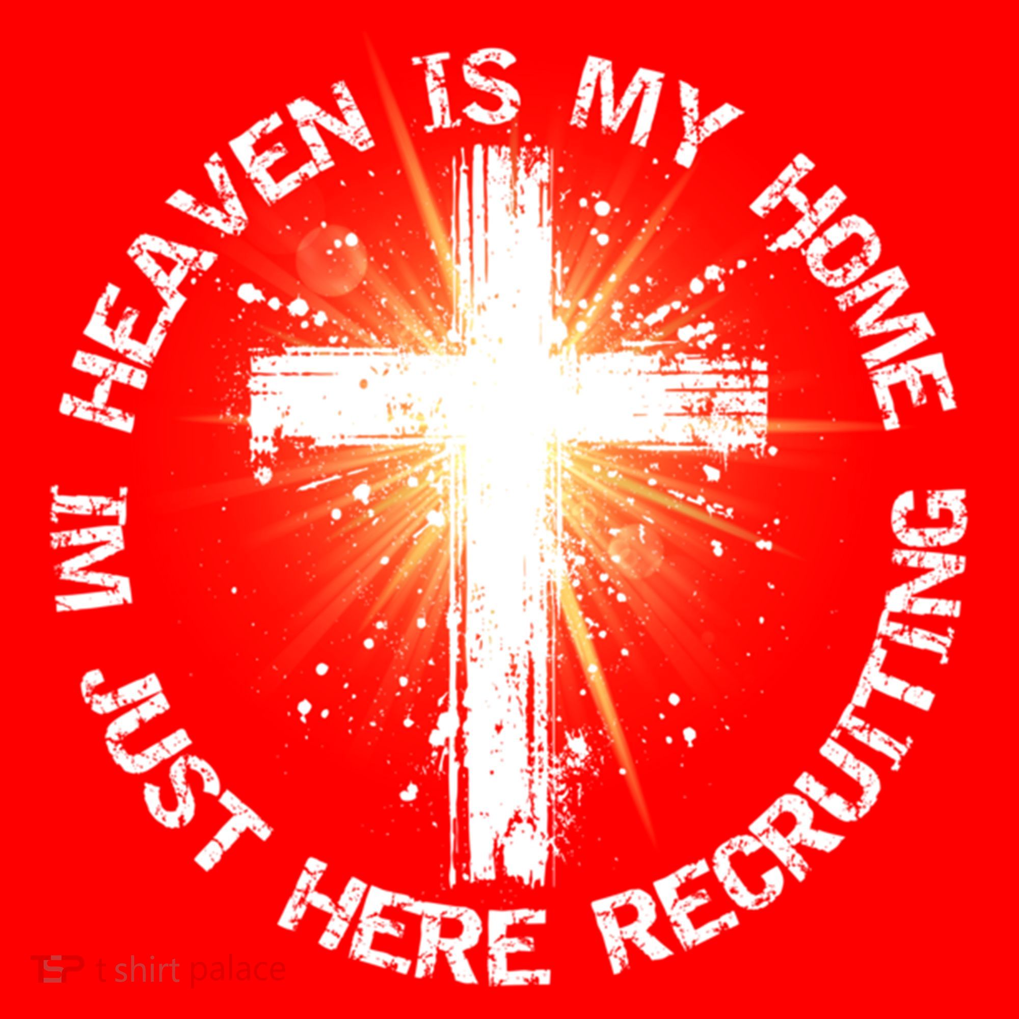 Heaven Is My Home Im Just Here Recruiting Funny Christian Great Gift Santa Hat