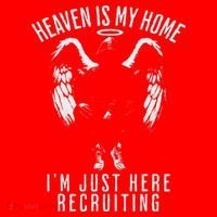 Heaven Is My Home IM Just Here Recruiting Santa Hat thumb 1