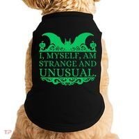 Halloween I Myself Am Strange And Unusual Bat Pumpkins Doggie Tank thumb 0