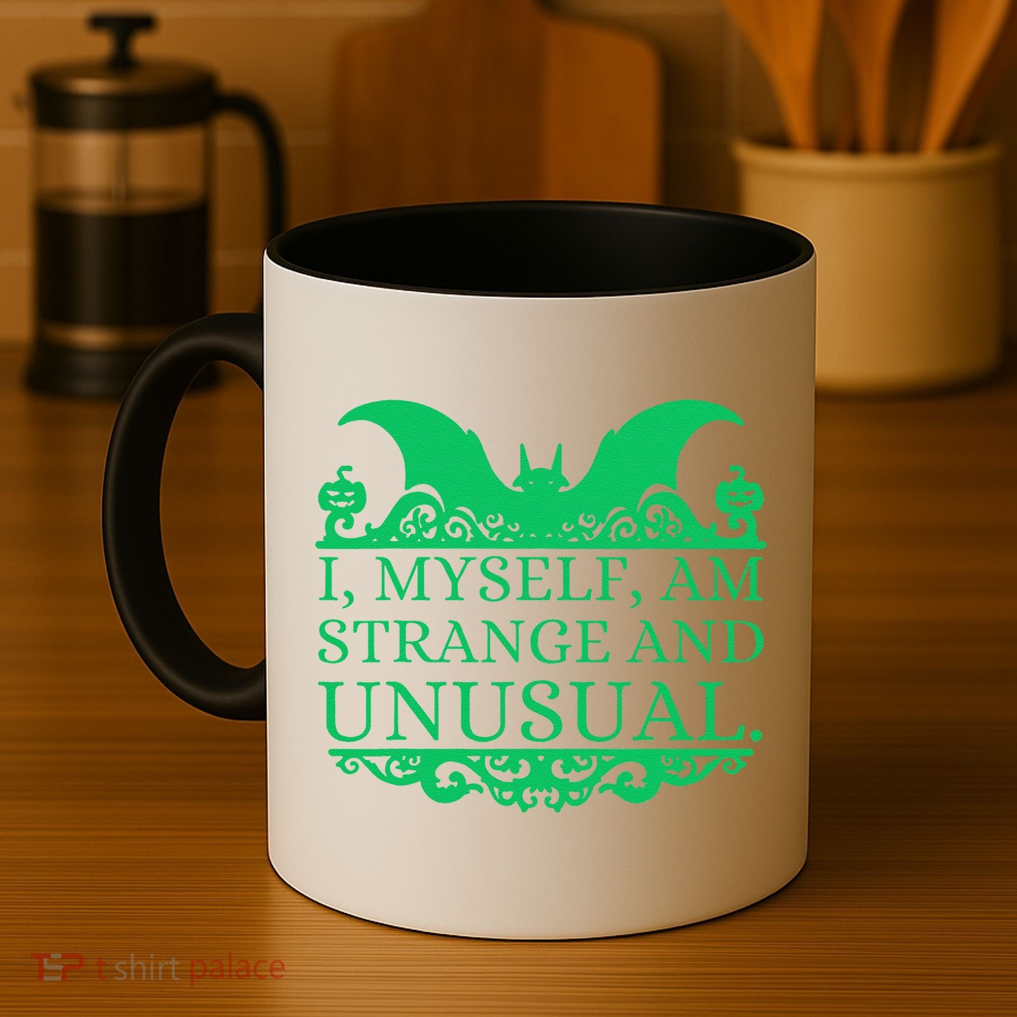 Halloween I Myself Am Strange And Unusual Bat Pumpkins Coffee Mug