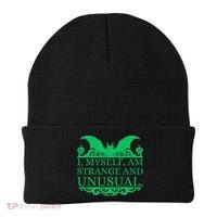 Halloween I Myself Am Strange And Unusual Bat Pumpkins Beanie thumb 0