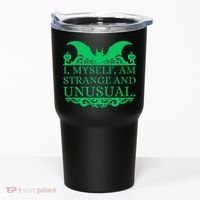 Halloween I Myself Am Strange And Unusual Bat Pumpkins Tumbler thumb 0