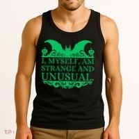 Halloween I Myself Am Strange And Unusual Bat Pumpkins Tank Top thumb 3