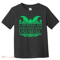 Halloween I Myself Am Strange And Unusual Bat Pumpkins Toddler T-Shirt thumb 0