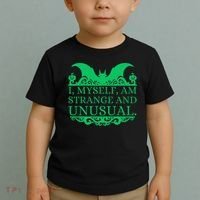 Halloween I Myself Am Strange And Unusual Bat Pumpkins Toddler T-Shirt thumb 2