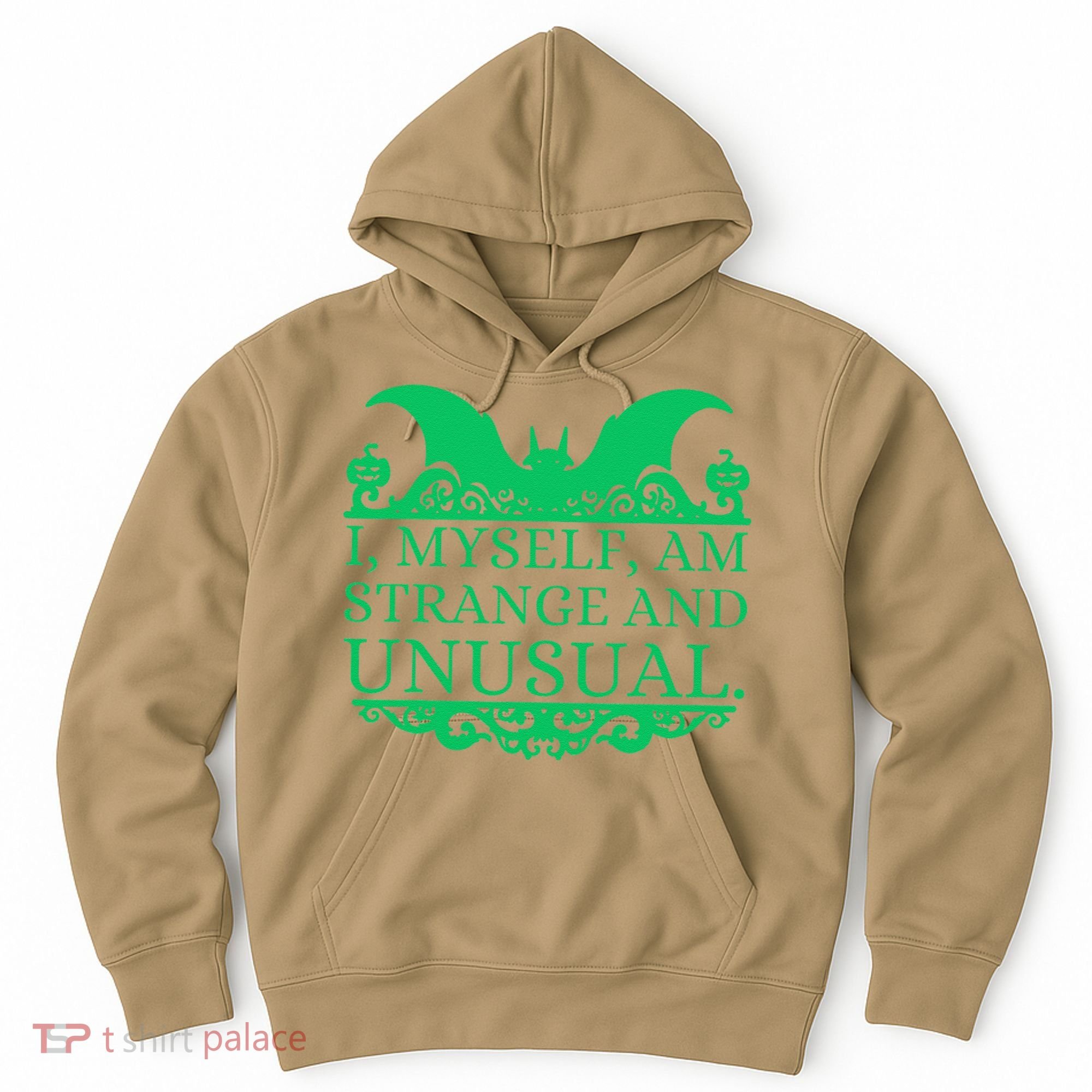 Halloween I Myself Am Strange And Unusual Bat Pumpkins Hoodie
