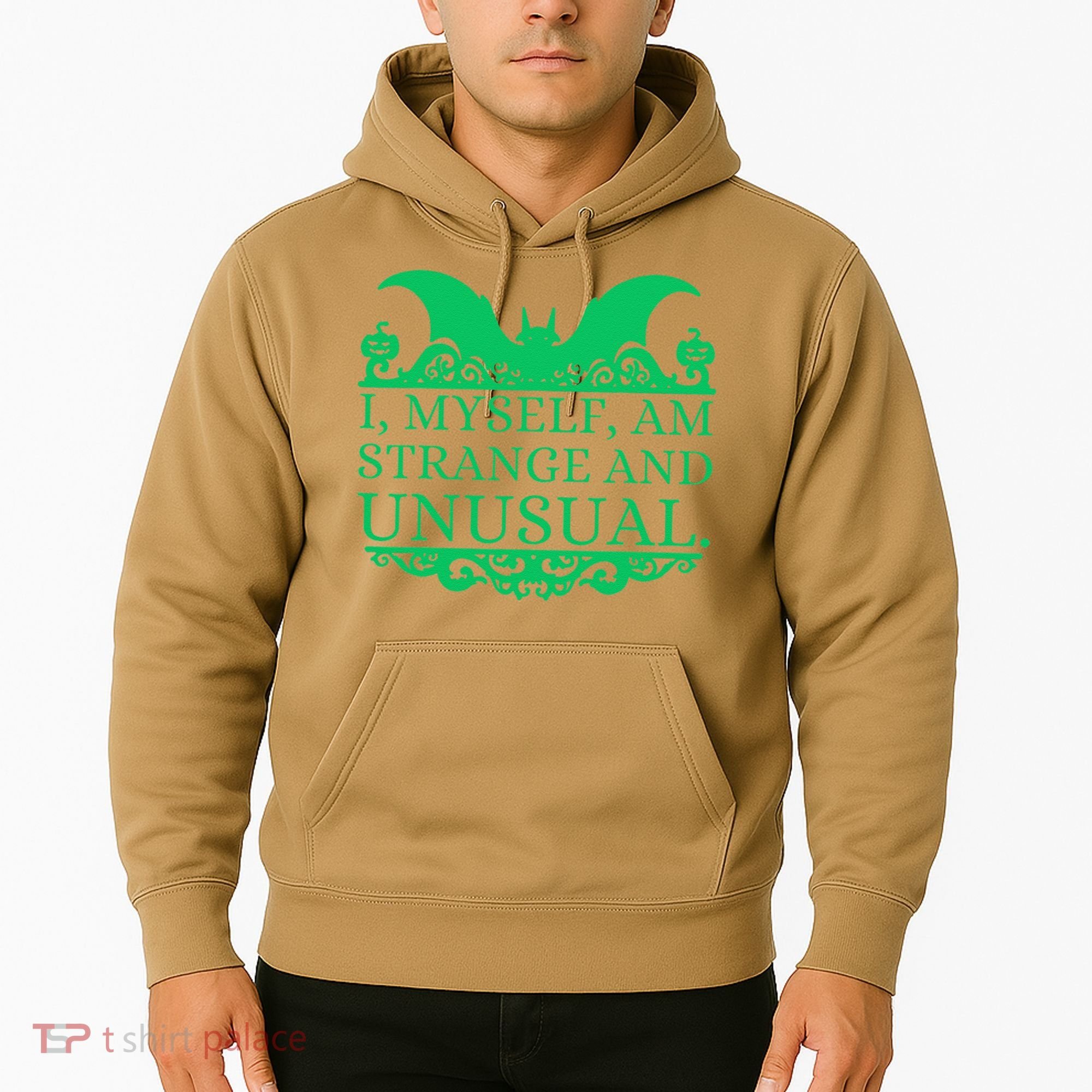 Halloween I Myself Am Strange And Unusual Bat Pumpkins Hoodie