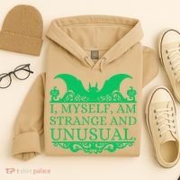 Halloween I Myself Am Strange And Unusual Bat Pumpkins Hoodie thumb 4