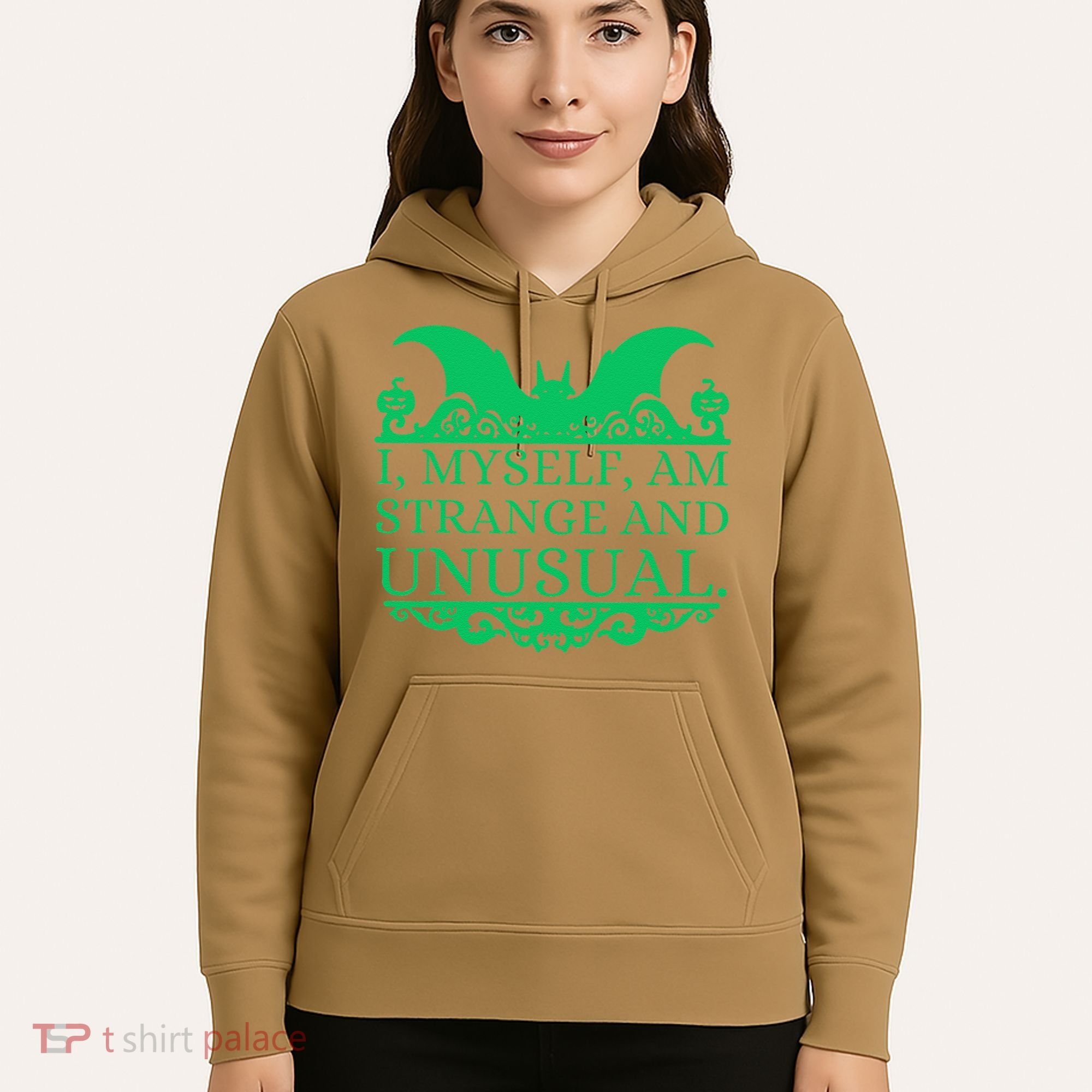 Halloween I Myself Am Strange And Unusual Bat Pumpkins Hoodie