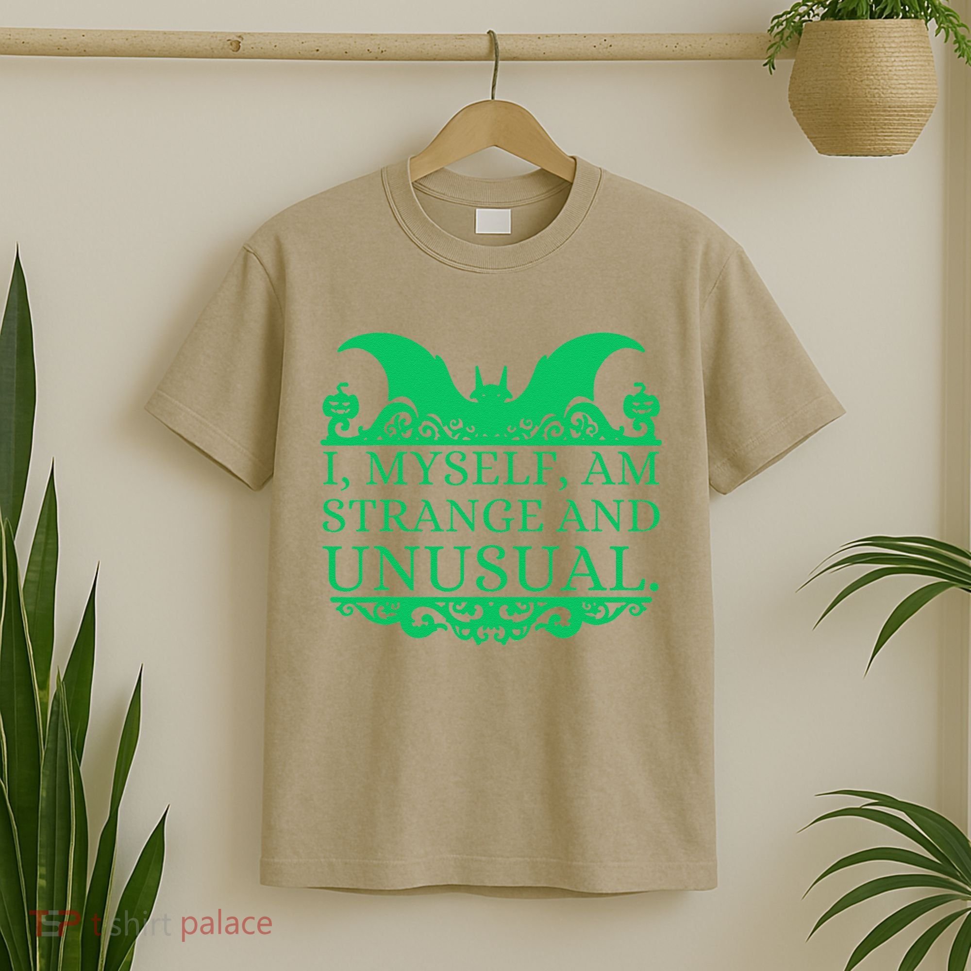Halloween I Myself Am Strange And Unusual Bat Pumpkins T-Shirt