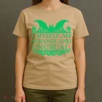 Halloween I Myself Am Strange And Unusual Bat Pumpkins T-Shirt thumb 4